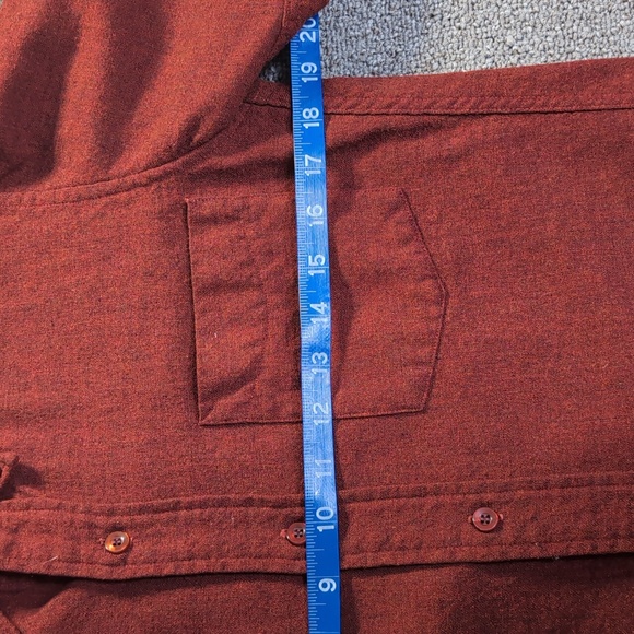 Vintage 50s Pendleton Pure Virgin Wool Lodge Shirt - Size Small - Solid Rust - Picture 8 of 9